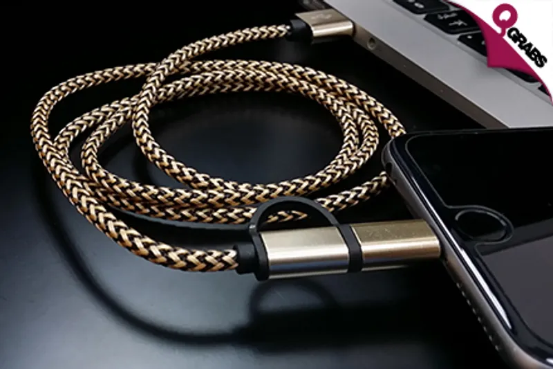 From QR29 Increase Compatibility with a 2-in-1 Lightening Connector & Micro USB Braided Cable! (Up to QR98 Value)